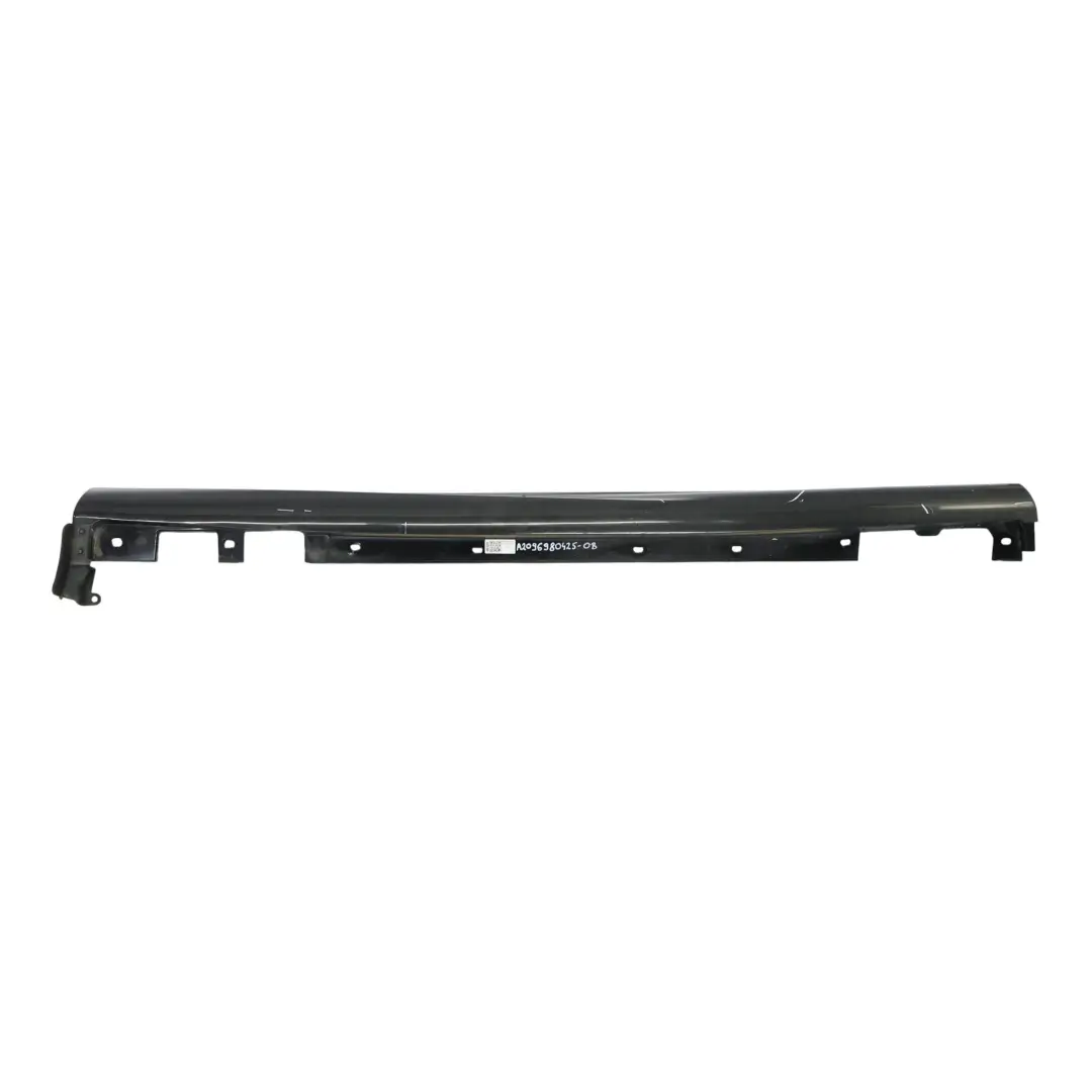  Side Skirt Mercedes A209 AMG Door Sill Cover Right O/S Obsidian Black - 197 - SKU A2096980425-OB - Part number A2096980425