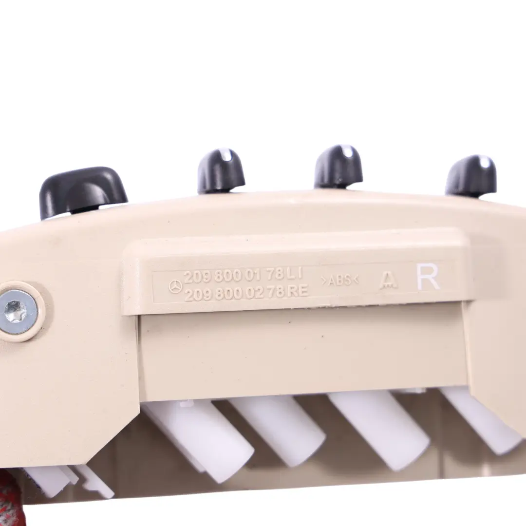 Switch Adjustment Front Left N/S Beige to Mercedes CLK W209 Seat with Part number A2098000178 Mercedes CLK W209 Seat Switch Adjustment Front Left N/S Beige - SKU A2098000178-1 - Part number A2098000178