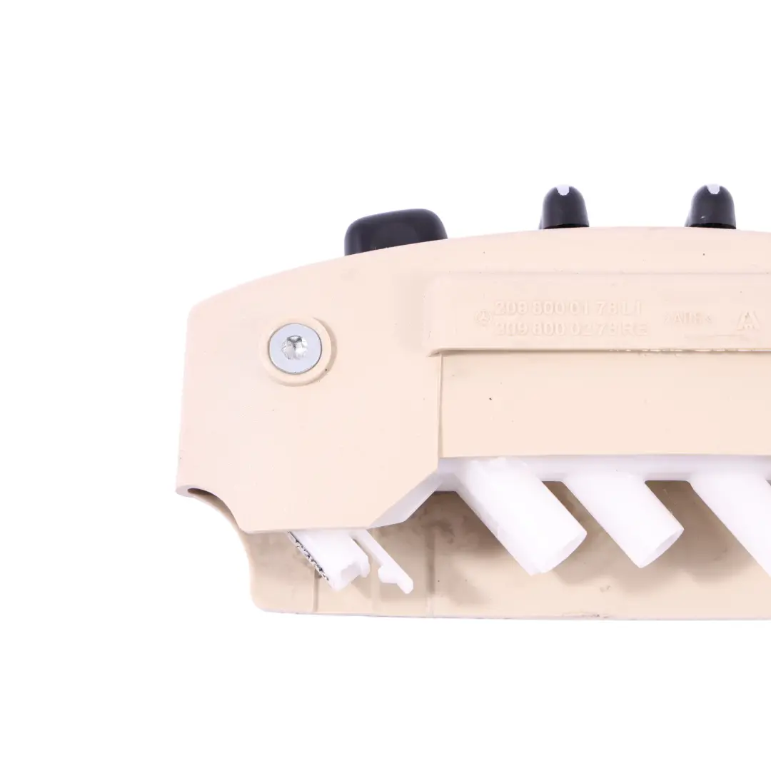 Switch Adjustment Front Left N/S Beige to Mercedes CLK W209 Seat with Part number A2098000178 Mercedes CLK W209 Seat Switch Adjustment Front Left N/S Beige - SKU A2098000178-1 - Part number A2098000178