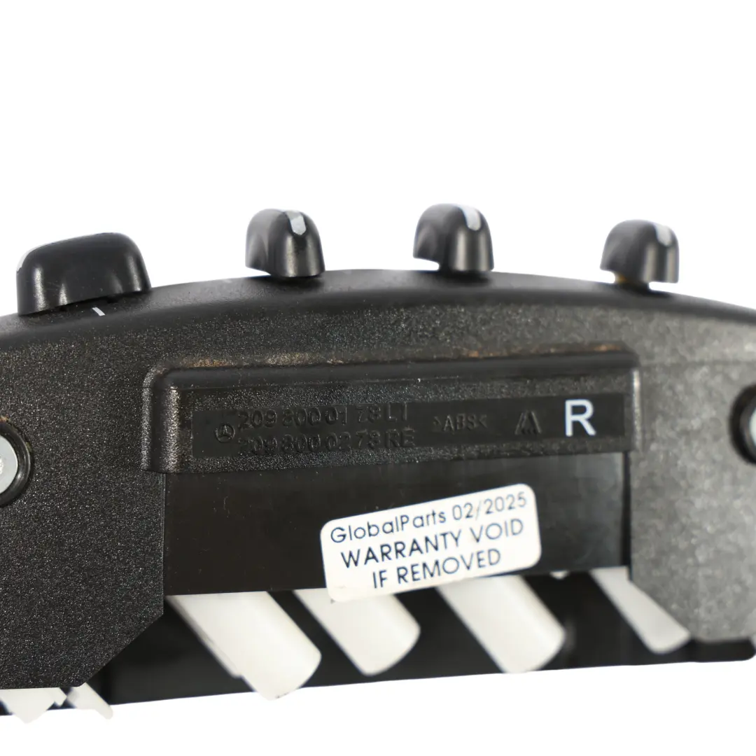 Pannello Di Regolazione Sedili Anteriore Destro per Mercedes A209 con numero di parte A2098000278 Mercedes A209 Pannello Di Regolazione Sedili Anteriore Destro - SKU A2098000278 - Numero di parte A2098000278