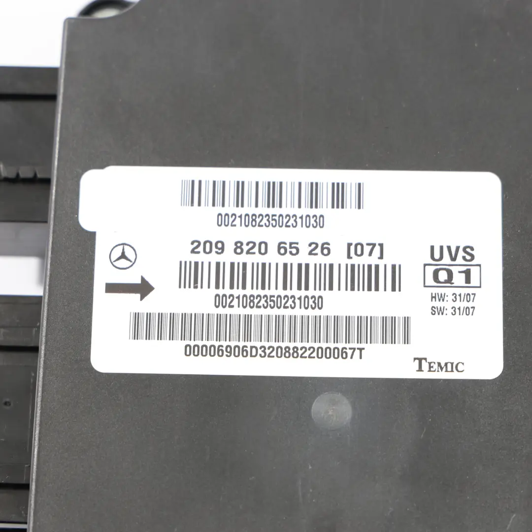 Mercedes C209 Cabrio Unità Di Controllo Pompa Tetto Interno - SKU A2098206526 - Numero di parte A2098206526