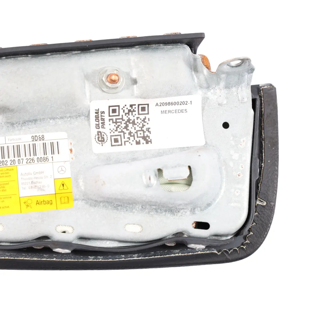 Front Seat Side Air Module Right O/S Leather to Mercedes CLK W209 with Part number A2098600202 Mercedes CLK W209 Front Seat Side Air Module Right O/S Leather - SKU A2098600202-1 - Part number A2098600202