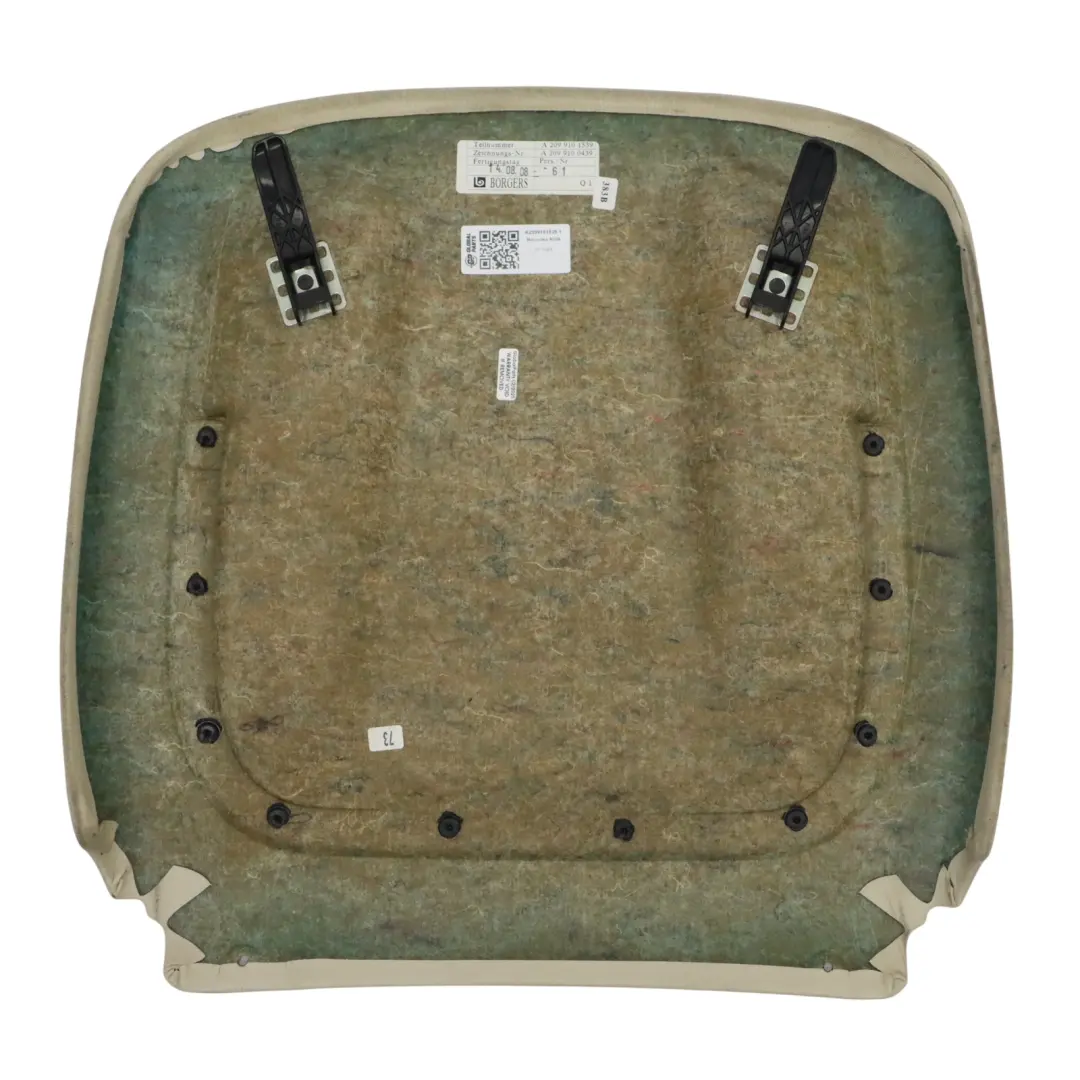 Osłona Schowek Oparcie Fotela Przód do Mercedes W209 o numerze A2099101539 Mercedes W209 Osłona Schowek Oparcie Fotela Przód - SKU A2099101539-1 - Numer Części A2099101539