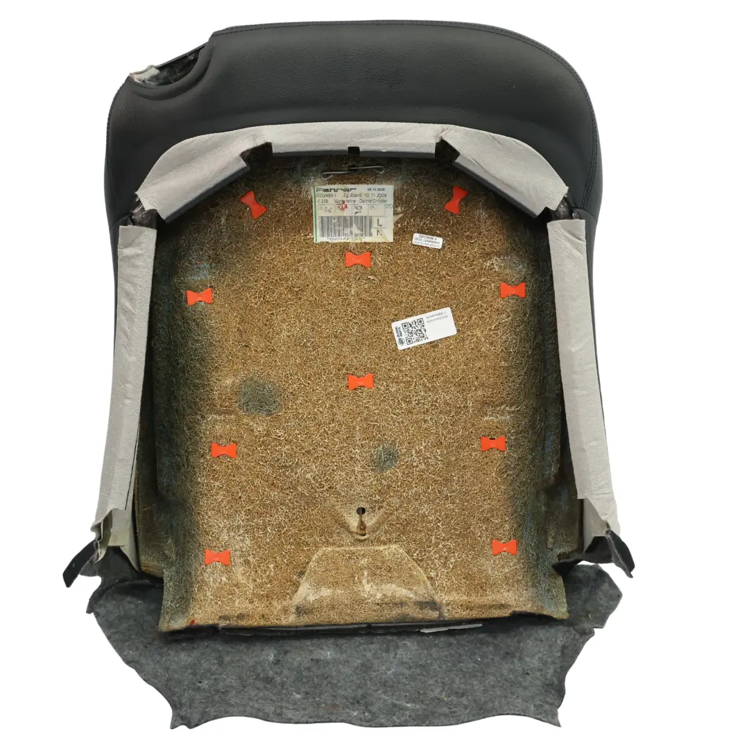 Asiento Delantero Respaldo Izquierdo Tela Cuero Negro para Mercedes CLK C209 con número de pieza A2099109847 Mercedes CLK C209 Asiento Delantero Respaldo Izquierdo Tela Cuero Negro - SKU A2099109847-1 - Número de pieza A2099109847