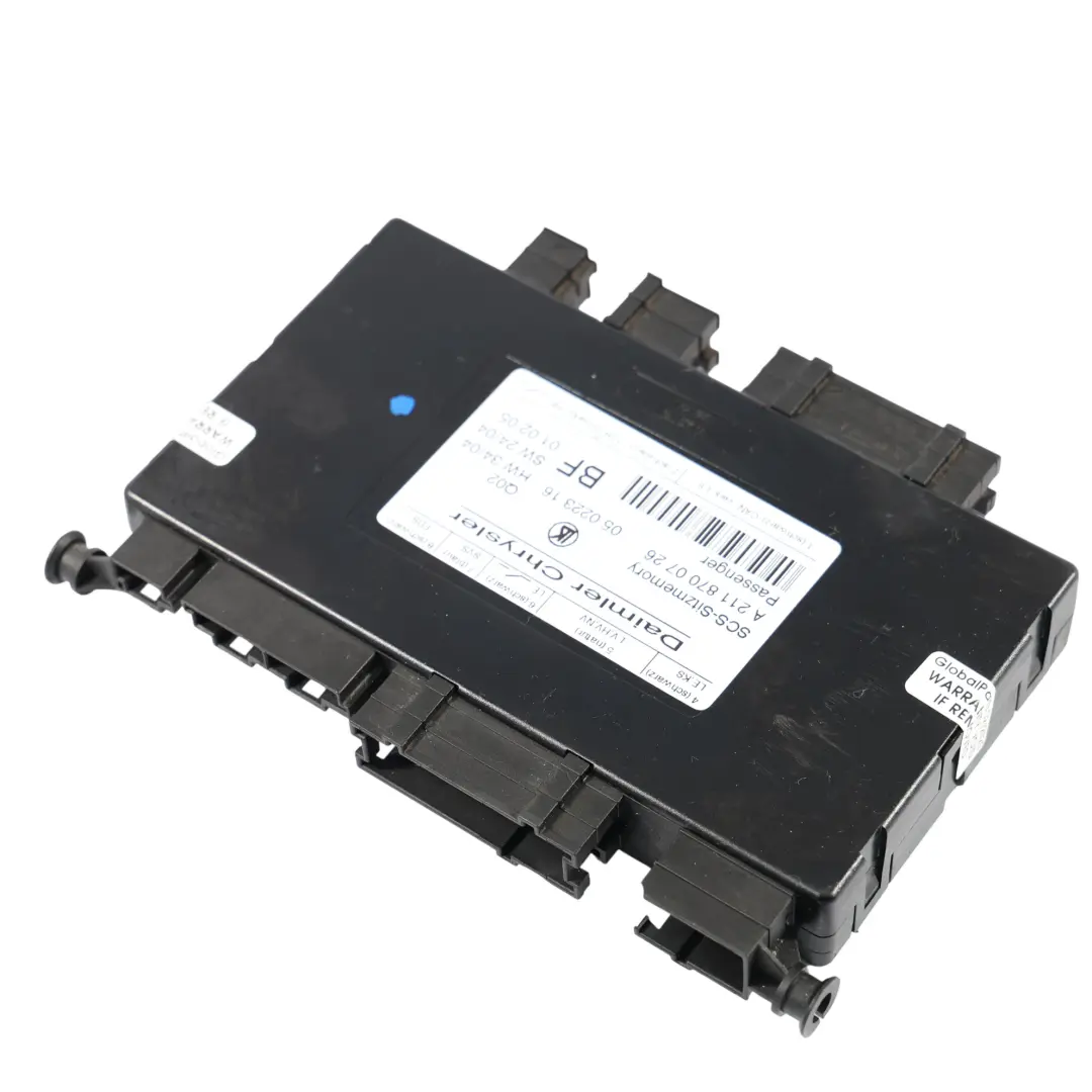 Módulo Control Memoria Asiento Delantero Derecho para Mercedes W211 con número de pieza A2118700726 Mercedes W211 Módulo Control Memoria Asiento Delantero Derecho - SKU A2118700726 - Número de pieza A2118700726