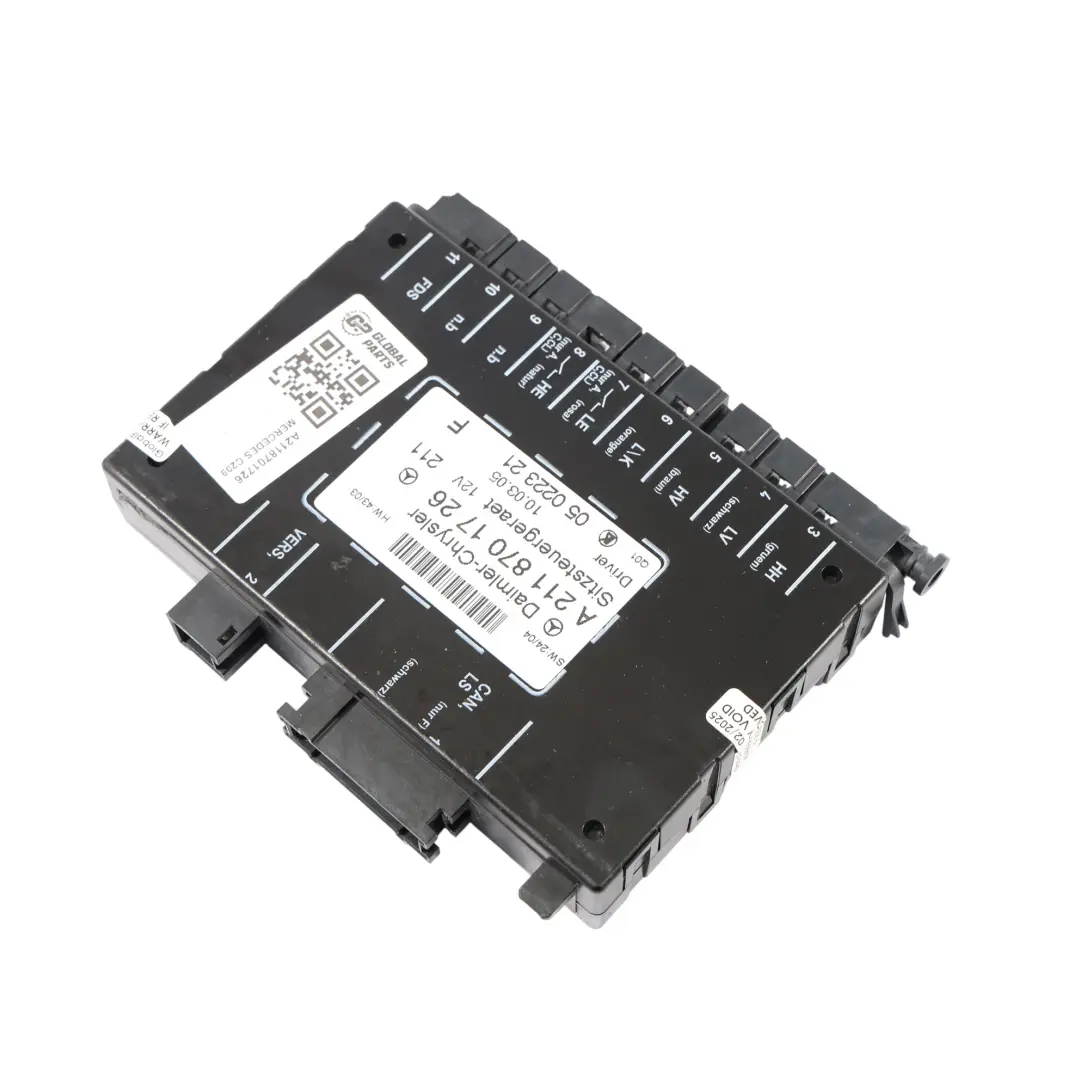 Sitzschalter Steuermodul Vorne Links für Mercedes C209 mit Teilenummer A2118701726 Mercedes C209 Sitzschalter Steuermodul Vorne Links - SKU A2118701726 - Teilenummer A2118701726