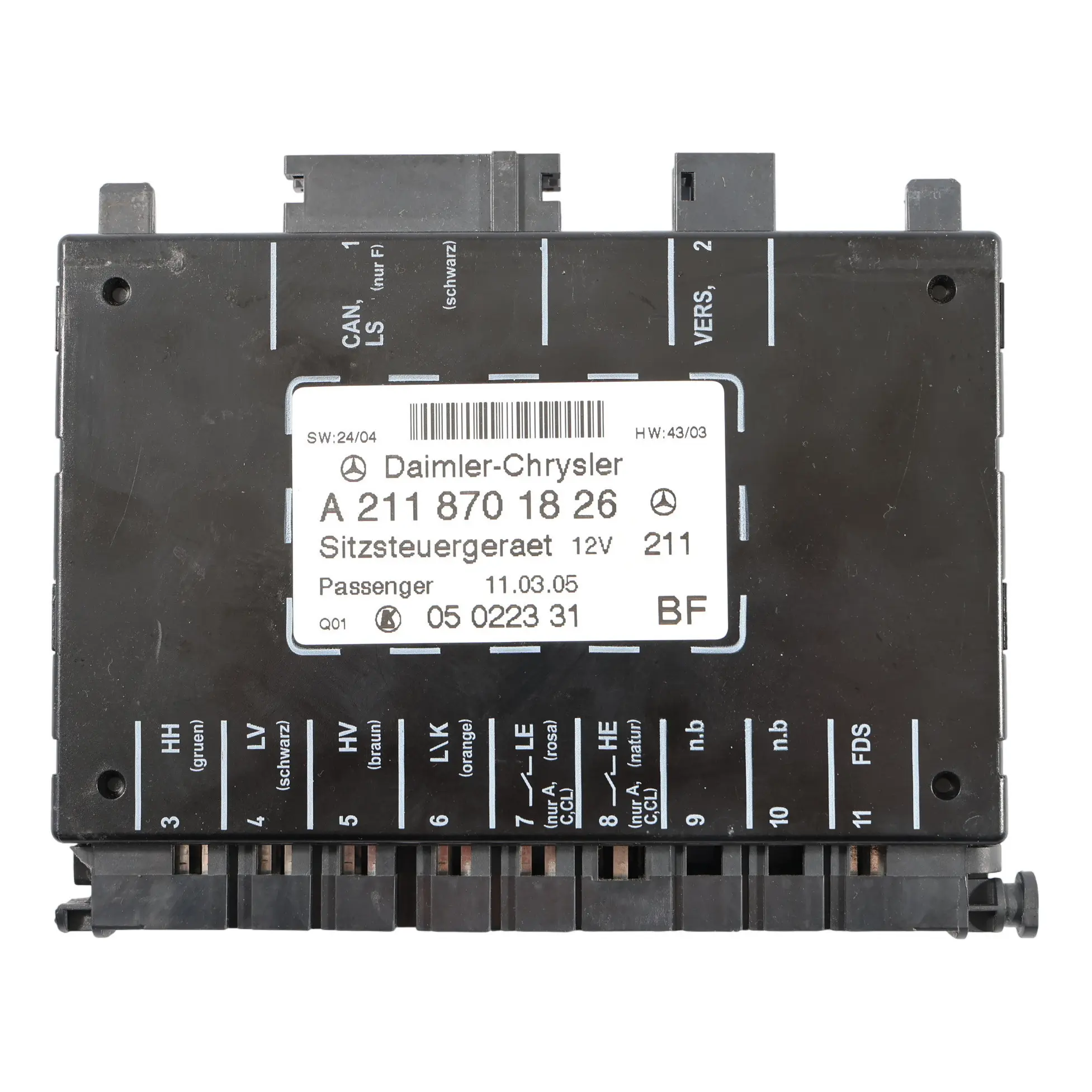 Module Siège Mercedes W203 W211 Unité Commande Avant Gauche Droite A2118701826