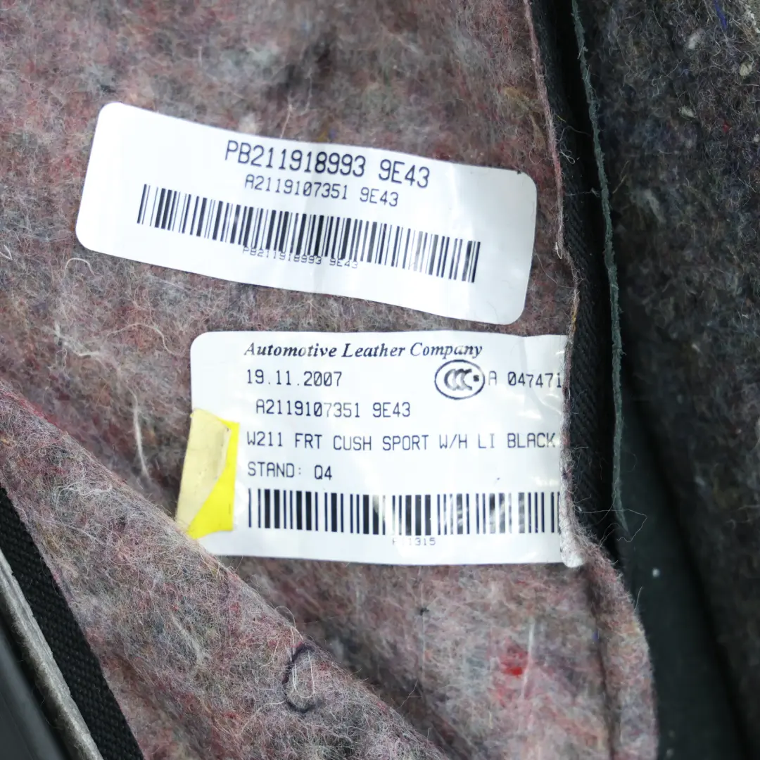 Pannello Coprisedile Sportivo Anteriore Riscaldato Sinistro Pelle per Mercedes W211 con numero di parte A2119107451 Mercedes W211 Pannello Coprisedile Sportivo Anteriore Riscaldato Sinistro Pelle - SKU A2119107351 - Numero di parte A2119107451