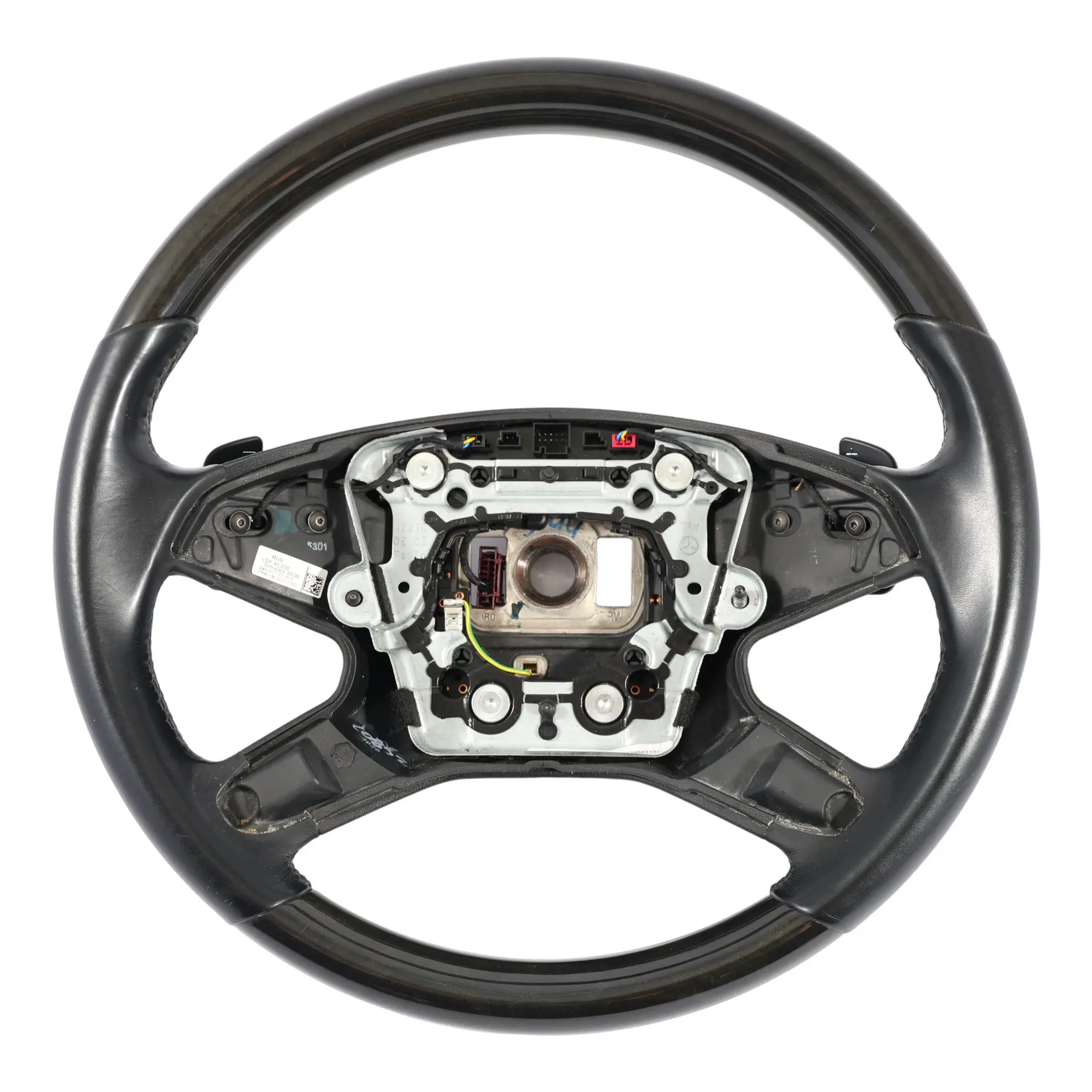 Mercedes W212 Lenkrad Schwarz Leder Holz Schaltwippen A2124601103