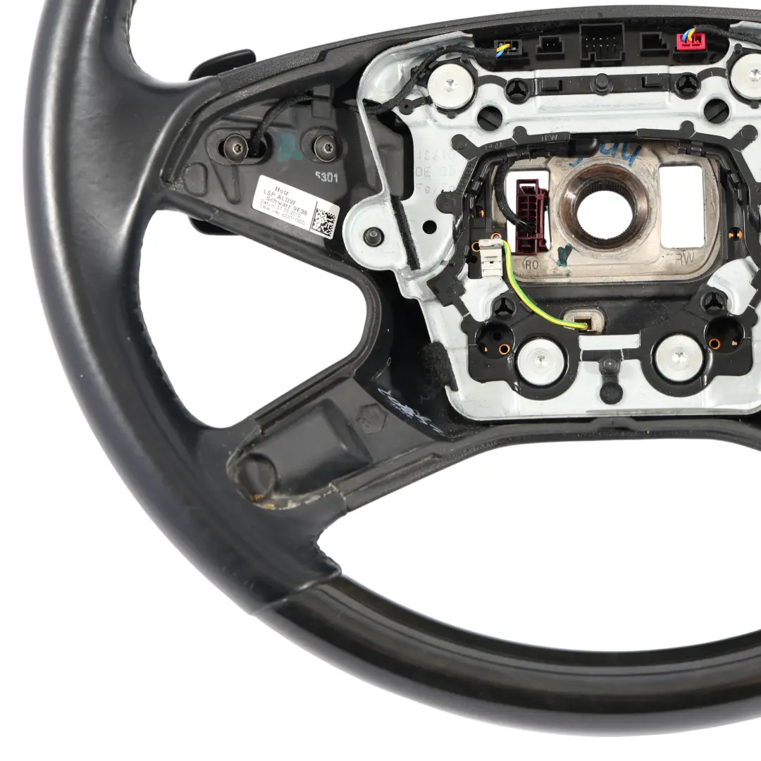 Mercedes W212 Volant Cuir Noir Palettes Changement Vitesse Bois - SKU A2124601103 - Numéro de pièce A2124601103