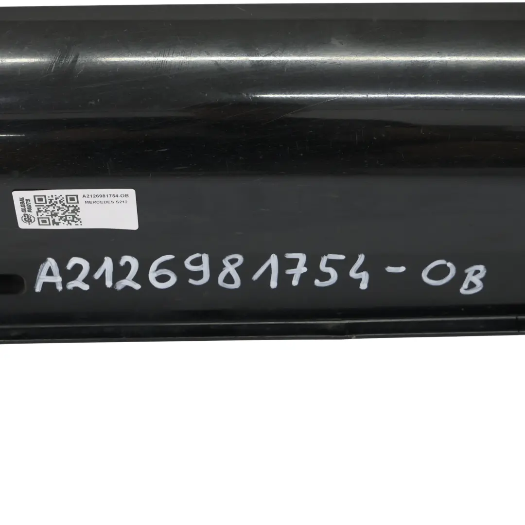 Side Skirt Mercedes S212 Cover Left N/S AMG Sill Panel Obsidian Black - 197 to with Part number A2126981754 Side Skirt Mercedes S212 Cover Left N/S AMG Sill Panel Obsidian Black - 197 - SKU A2126981754-OB - Part number A2126981754