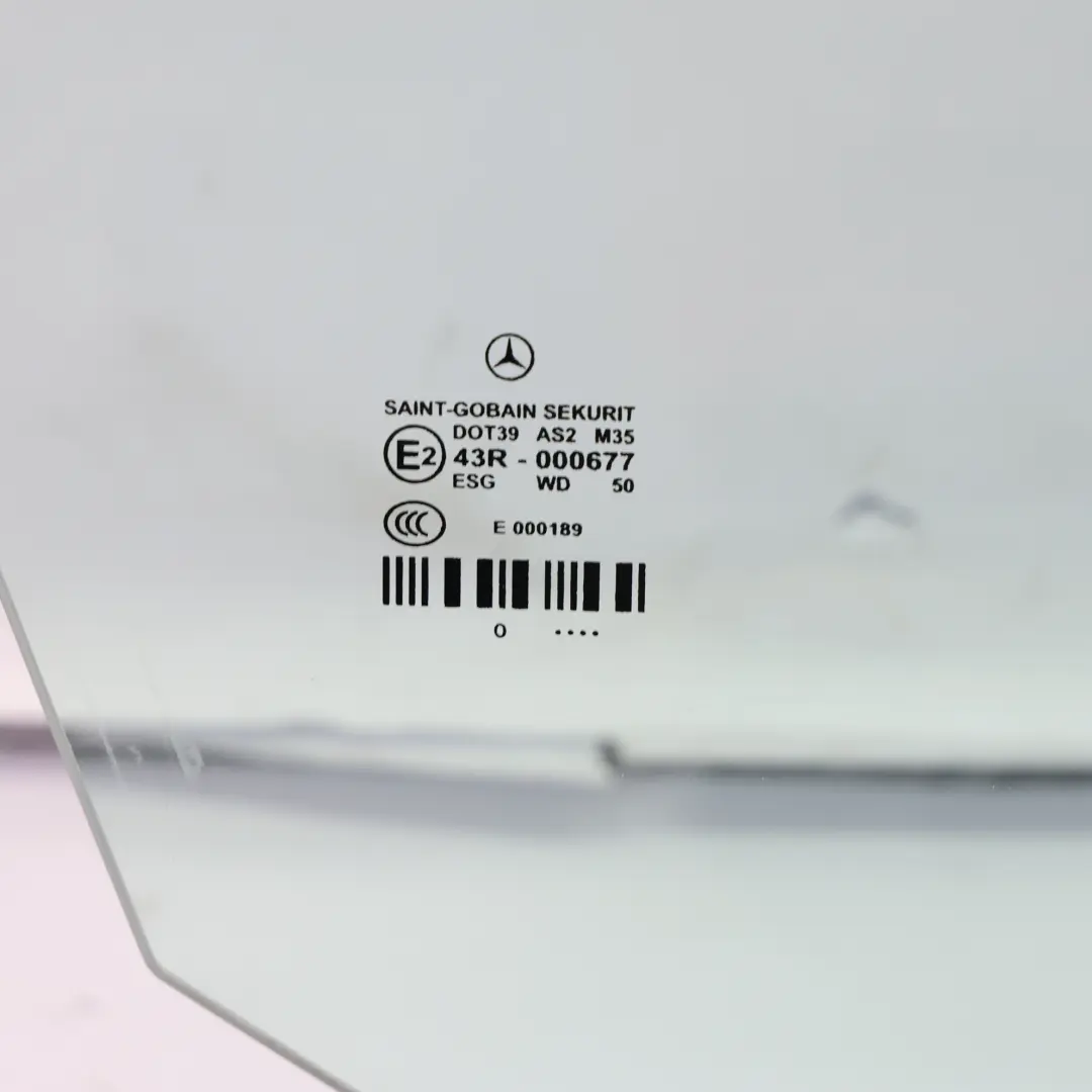 Mercedes W212 Glace fenêtre porte Panneau avant droit Vert AS2 - SKU A2127250810-1 - Numero di parte A2127250810