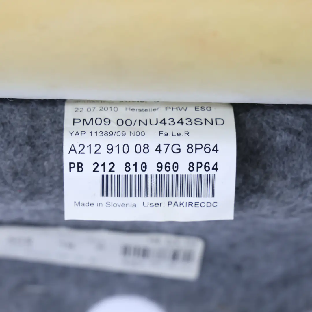  Front Seat Backrest Mercedes W212 S212 Right O/S Heated Leather Nappa Beige - SKU A2129100847 - Part number A2129100847