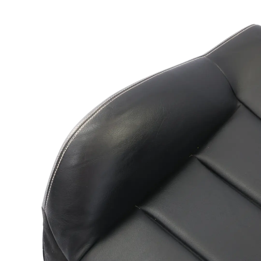Backrest Front Right O/S Electric Heated Black Leather to Mercedes W212 Seat with Part number A2129105247 Mercedes W212 Seat Backrest Front Right O/S Electric Heated Black Leather - SKU A2129105247 - Part number A2129105247