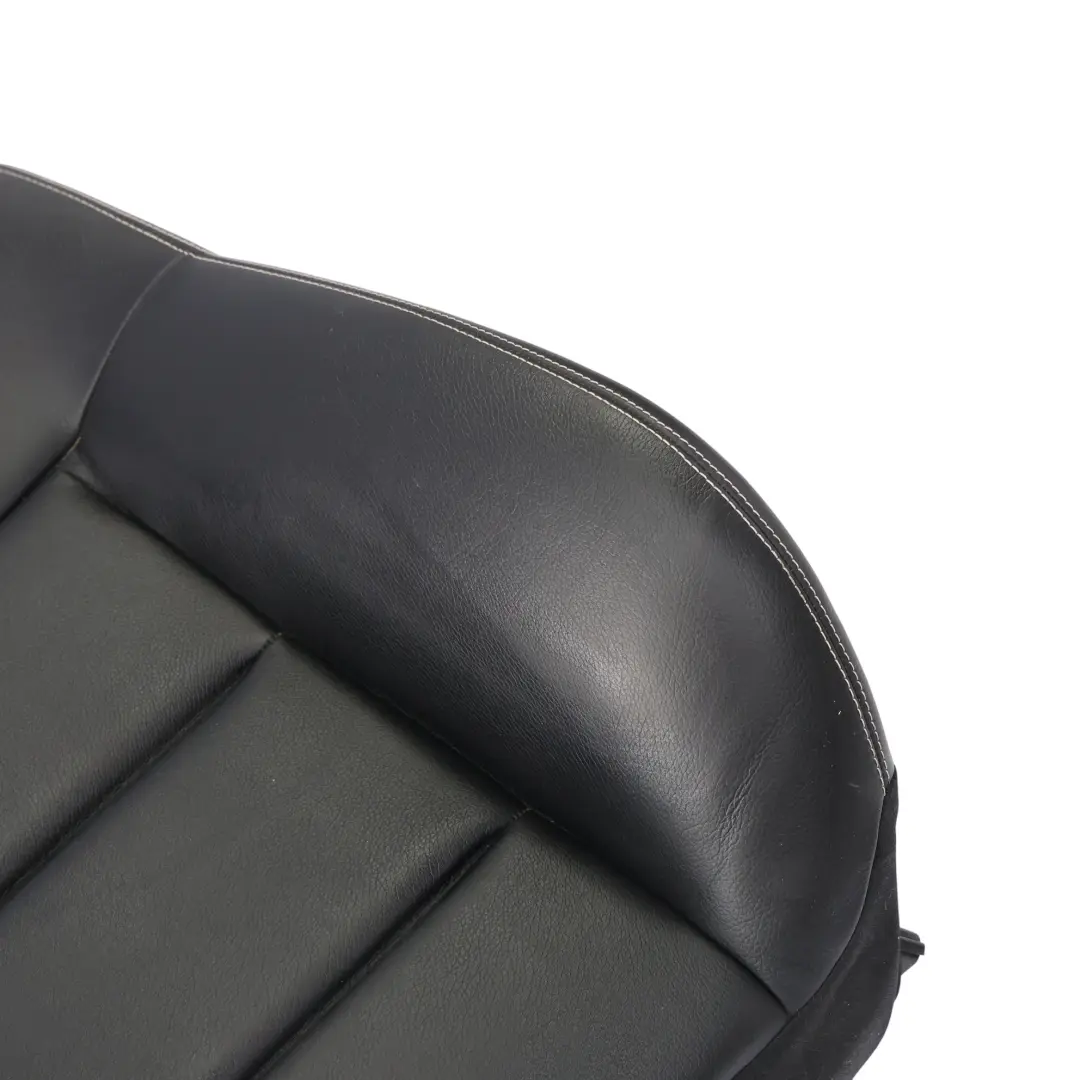 Backrest Front Right O/S Electric Heated Black Leather to Mercedes W212 Seat with Part number A2129105247 Mercedes W212 Seat Backrest Front Right O/S Electric Heated Black Leather - SKU A2129105247 - Part number A2129105247