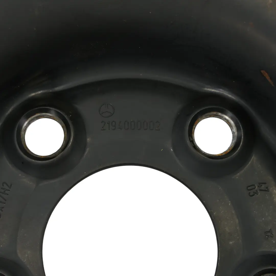 Roue Secours Mercedes W211 W212 C218 Compact Acier R17 ET:36 155/70 pour à propos du numéro de pièce A2194000002 Roue Secours Mercedes W211 W212 C218 Compact Acier R17 ET:36 155/70 - SKU A2194000002-3 - Numéro de pièce A2194000002