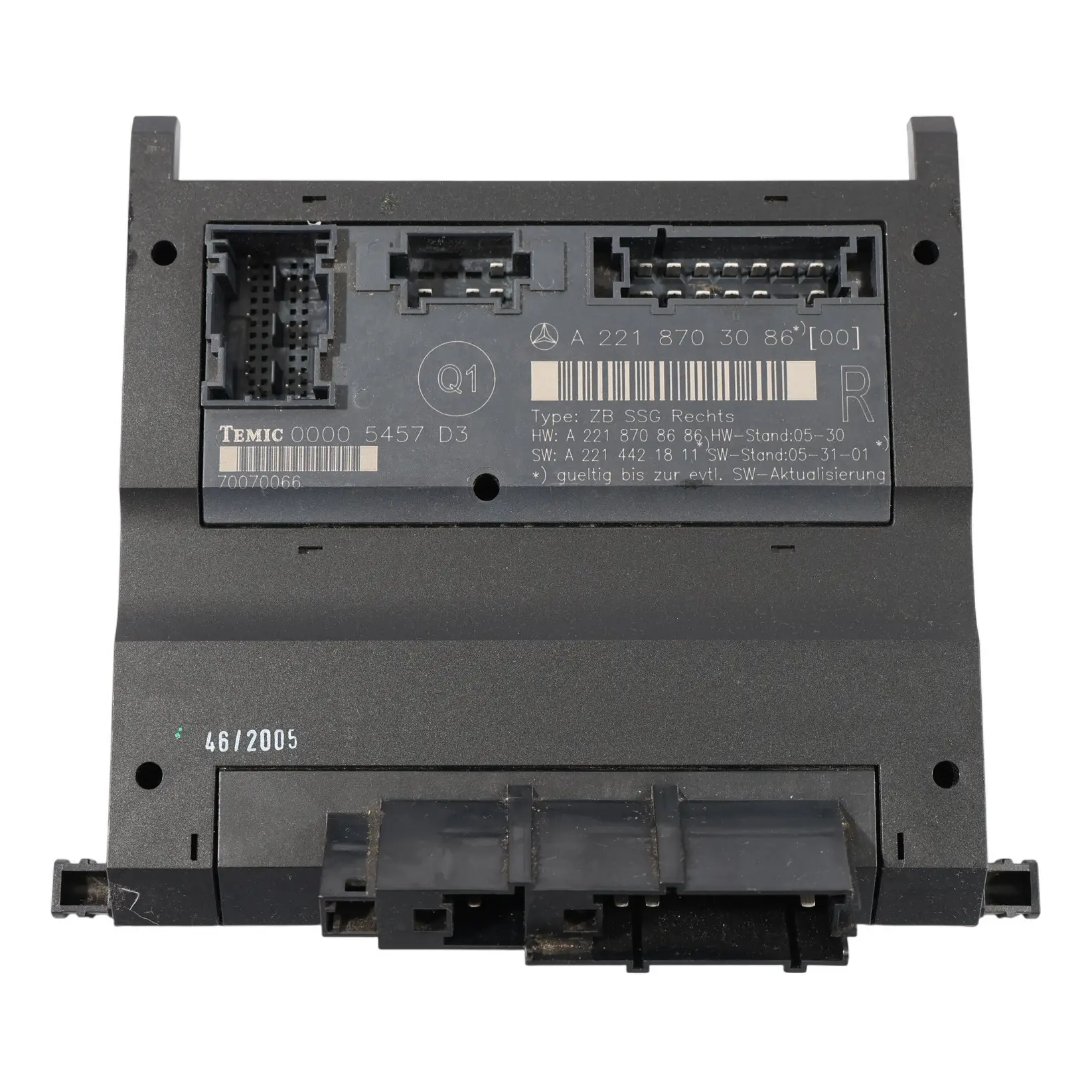 Mercedes W221 Module De Siège Avant Droit Unité Commande De Mémoire A2218703086