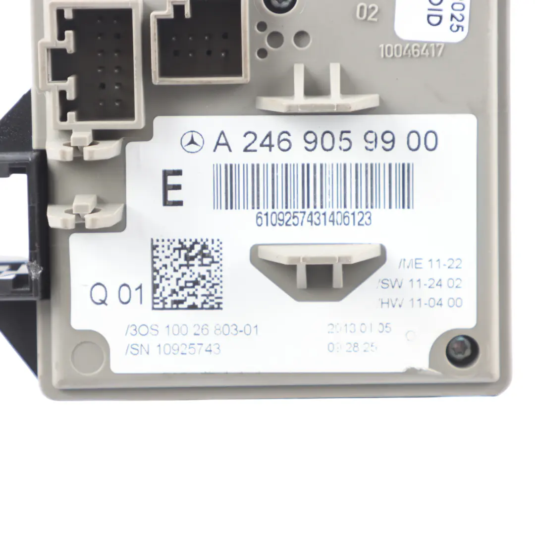 Ignition Switch Barrel Lock Control Unit to Mercedes W176 with Part number A2469059900 Mercedes W176 Ignition Switch Barrel Lock Control Unit - SKU A2469059900 - Part number A2469059900