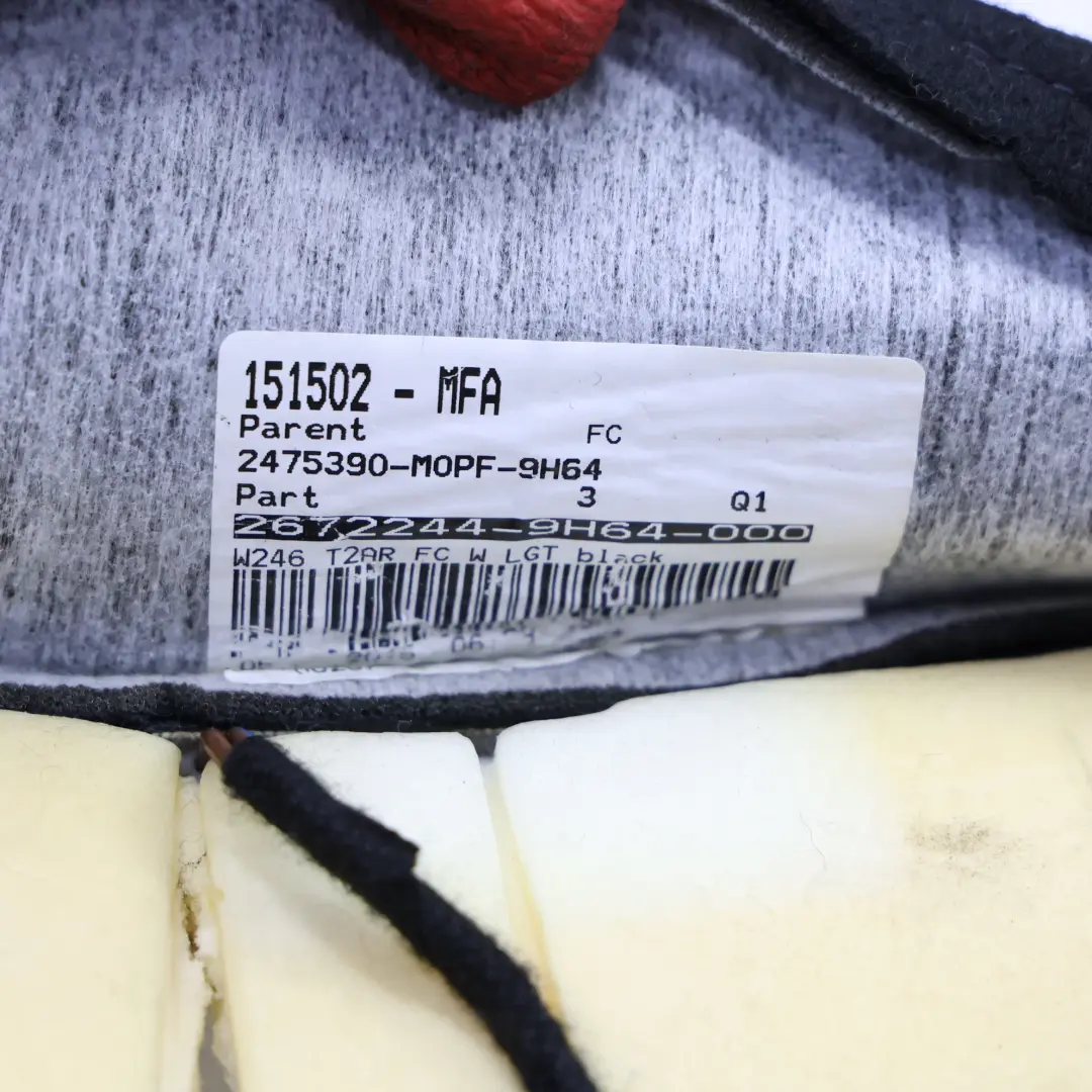 Mercedes W176 Base Delantera Funda Calefactable Asiento Conductor - SKU A2469105601-1 - Número de pieza A2469105601