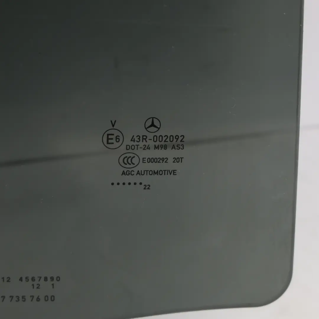 Mercedes H243 EQA Szyba Drzwi Prawy Tył Przyciemniana AS3 - SKU A2477357600 - Numer Części A2477357600