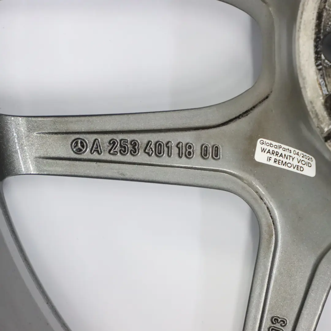 Rim Mercedes GLC X253 C253 Front Alloy AMG 19" 8J ET:38 to Wheel with Part number A2534011800 Wheel Rim Mercedes GLC X253 C253 Front Alloy AMG 19" 8J ET:38 - SKU A2534011800-4 - Part number A2534011800