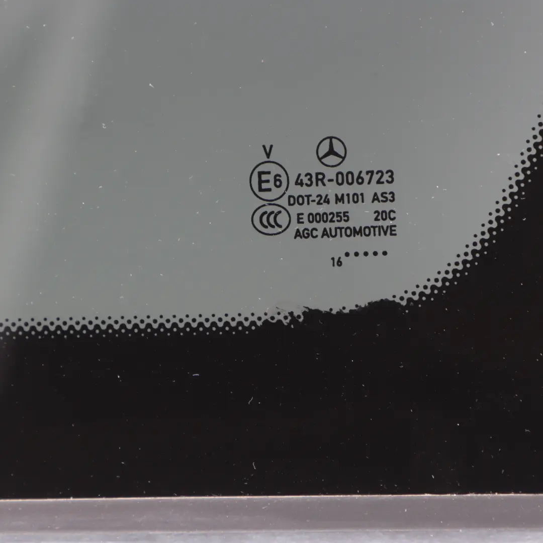 Mercedes GLC X253 Side Window Glass Fixed Rear Right O/S AS3 Chrome - SKU A2536703800 - Part number A2536703800