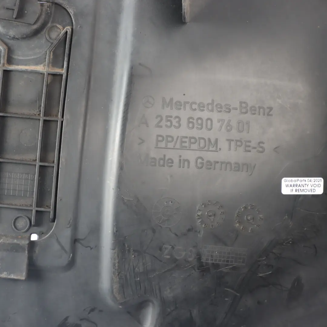 Arch Liner Splash Guard Front Right O/S to Mercedes GLC X253 Wheel with Part number A2536907601 Mercedes GLC X253 Wheel Arch Liner Splash Guard Front Right O/S - SKU A2536907601 - Part number A2536907601