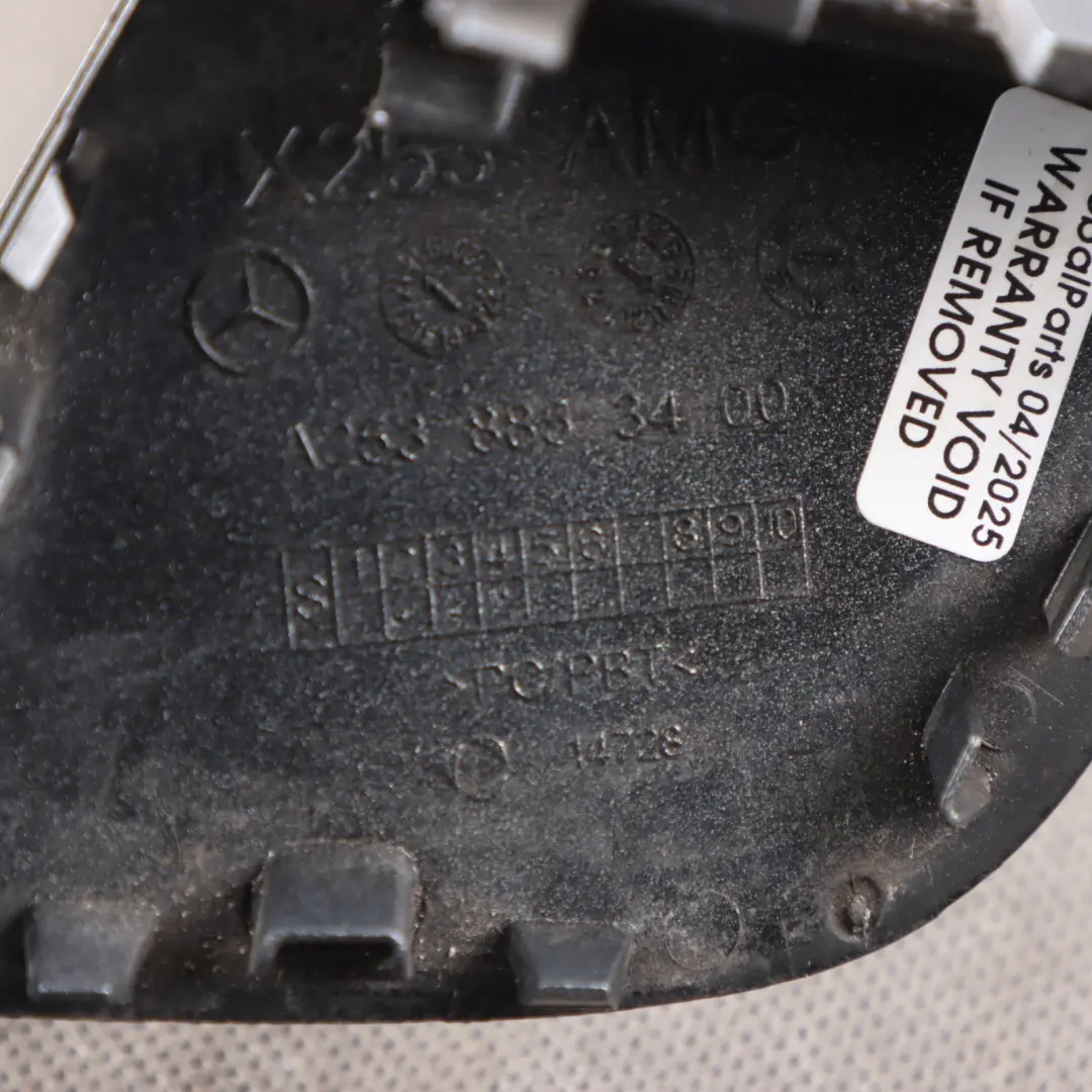 Front Bumper Towing Eye Flap Trim Cover AMG Iridium Silver - 775 to Mercedes X253 with Part number A2538853400 Mercedes X253 Front Bumper Towing Eye Flap Trim Cover AMG Iridium Silver - 775 - SKU A2538853400-IRS - Part number A2538853400