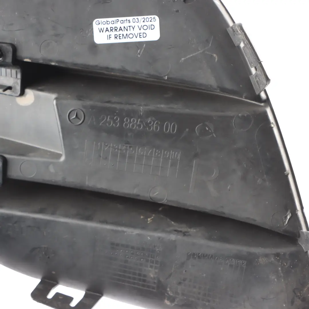 Moldura Rejilla Parachoques Delantero Derecho Mercedes X253 para con número de pieza A2538853600 Moldura Rejilla Parachoques Delantero Derecho Mercedes X253 - SKU A2538853600 - Número de pieza A2538853600