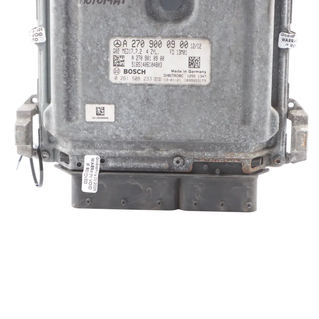 A250 M270.920 BE 211HP Engine Control ECU Automatic to Mercedes W176 with Part number A2709000900 Mercedes W176 A250 M270.920 BE 211HP Engine Control ECU Automatic - SKU A2709000900-5 - Part number A2709000900