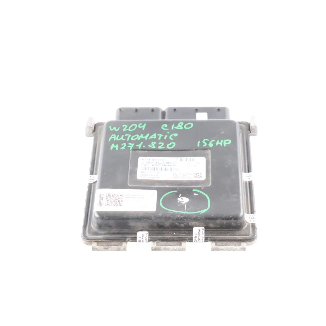 Mercedes W204 C180 Engine Unit BlueEFFICIENCY 271.820 156HP ECU - SKU A2711500391-7 - Part number A2711500391