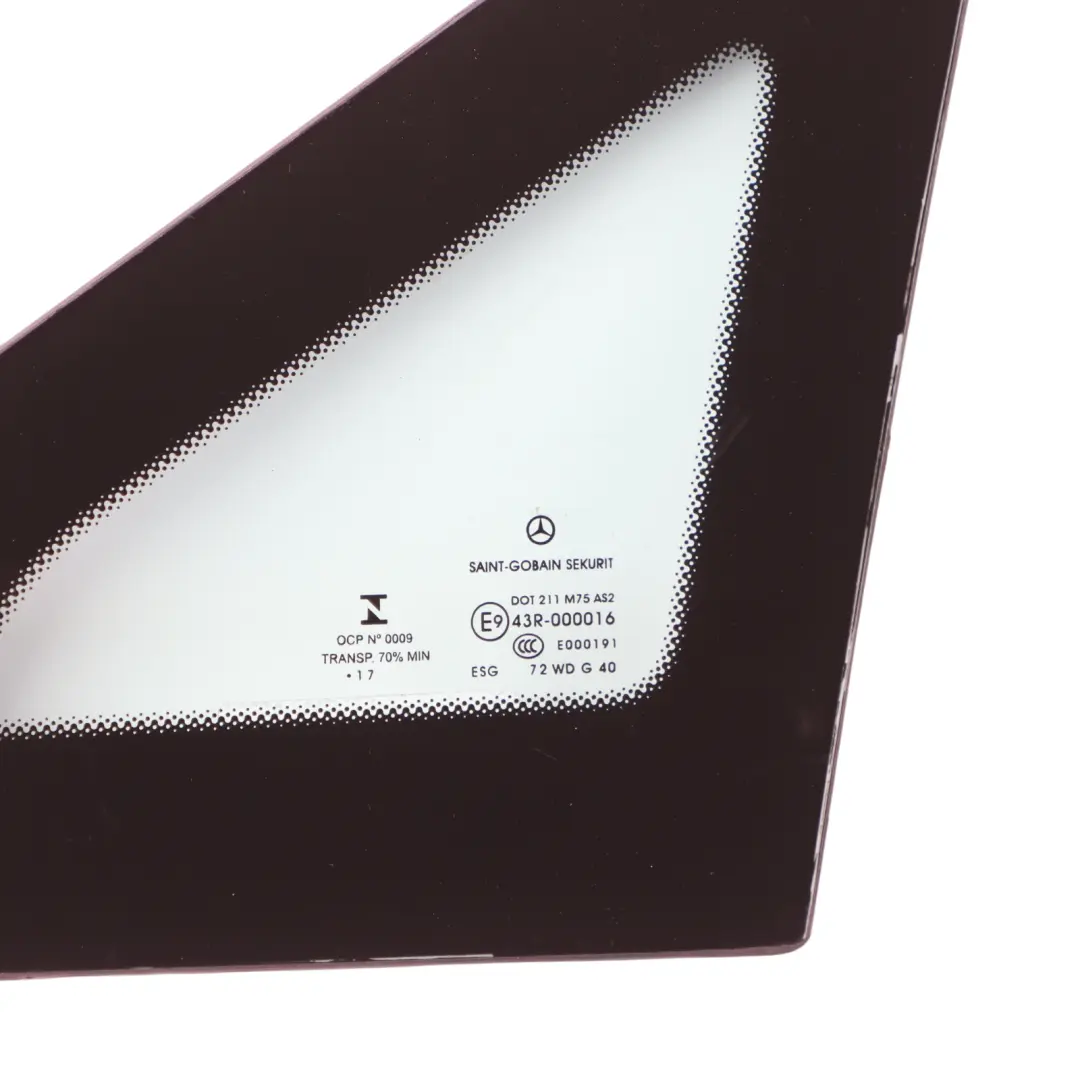 Front Left N/S Quarter Window Glass AS2 to Mercedes Vito Viano W447 with Part number A4476730305 Mercedes Vito Viano W447 Front Left N/S Quarter Window Glass AS2 - SKU A4476730305-1 - Part number A4476730305