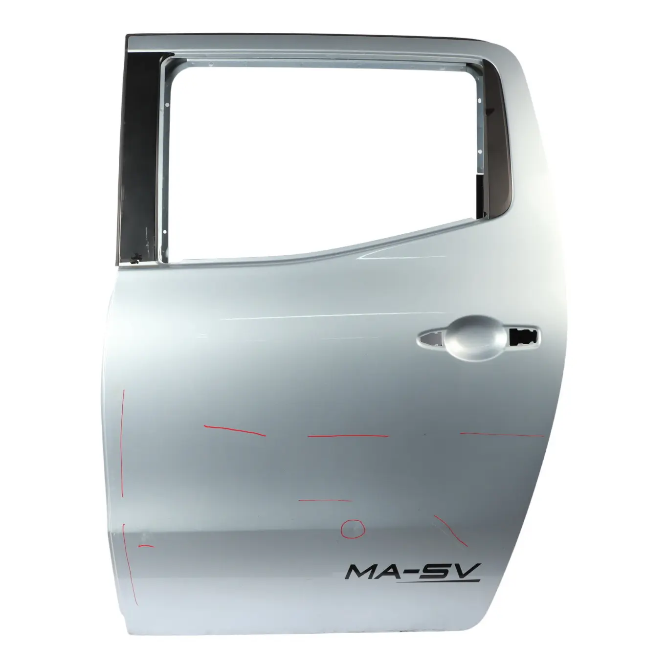 Mercedes W470 Side Door Rear Left N/S Covering Diamond Silver Metallic - 988