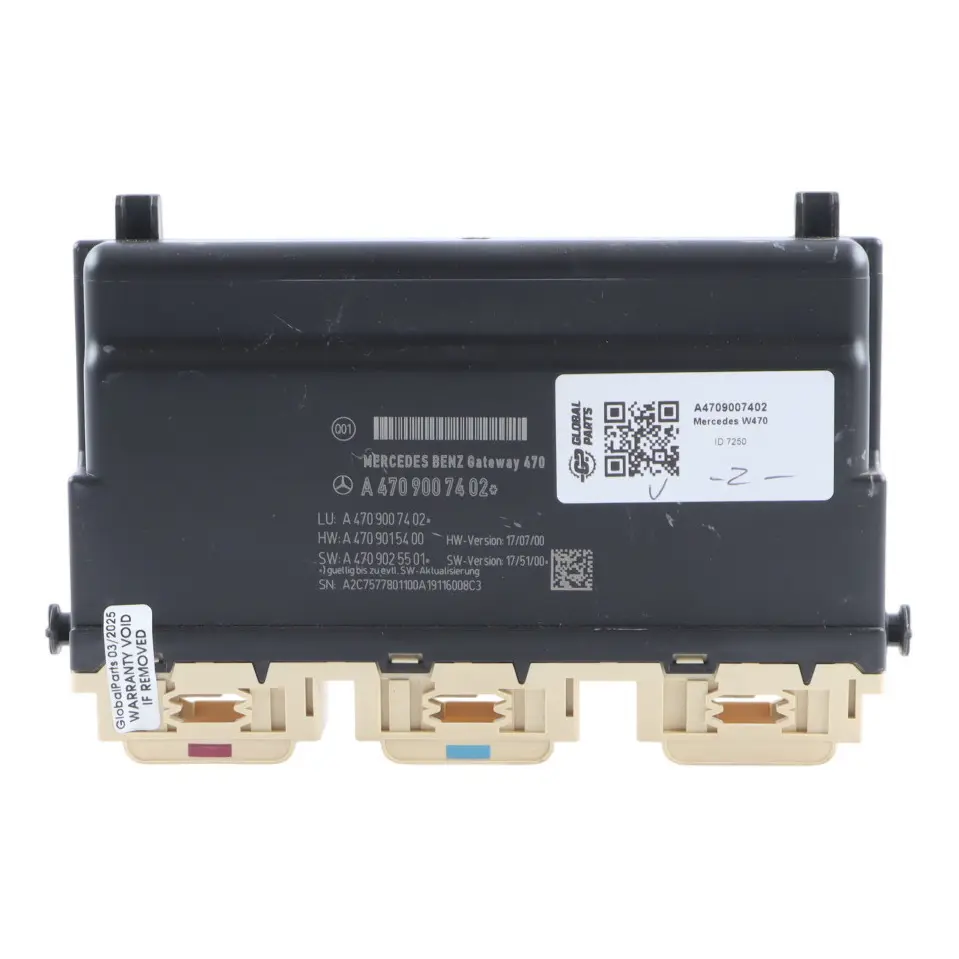 W470 Gateway Control Unit Module ECU to Mercedes X250 with Part number A4709007402 Mercedes X250 W470 Gateway Control Unit Module ECU - SKU A4709007402 - Part number A4709007402