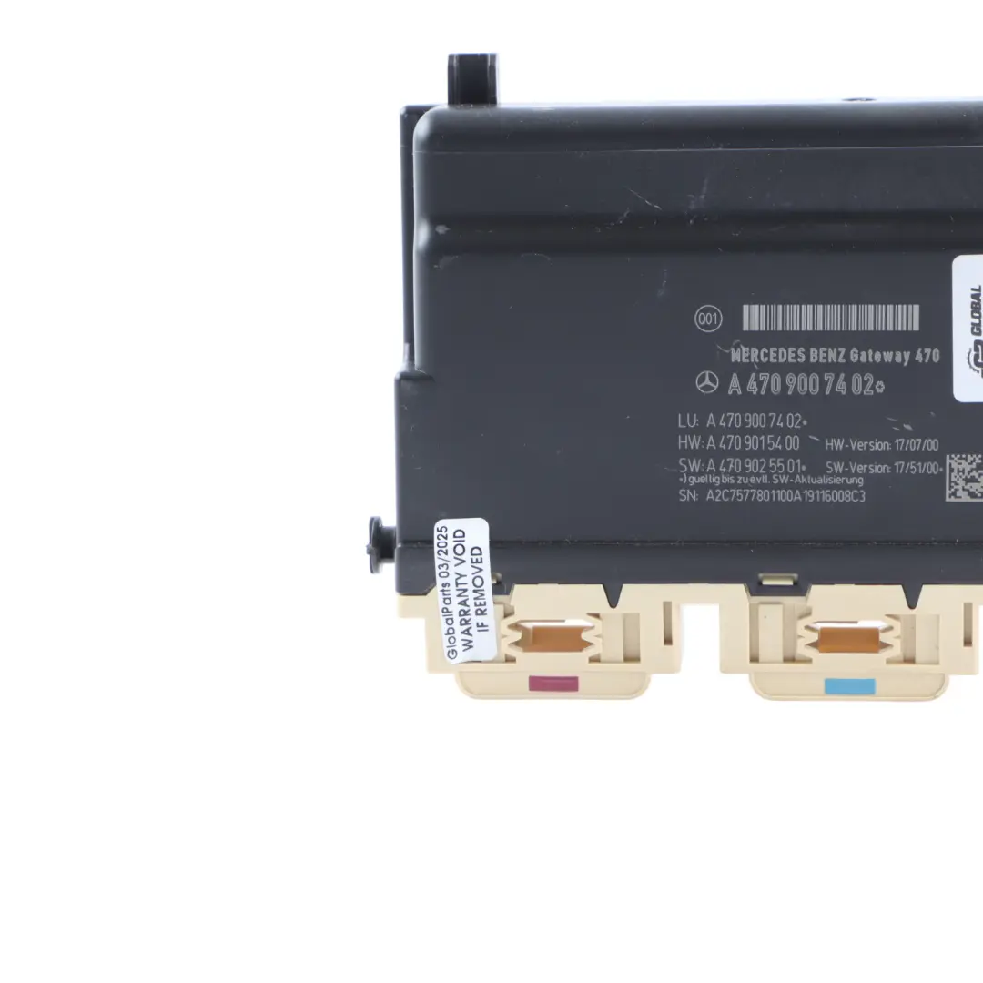 W470 Gateway Control Unit Module ECU to Mercedes X250 with Part number A4709007402 Mercedes X250 W470 Gateway Control Unit Module ECU - SKU A4709007402 - Part number A4709007402