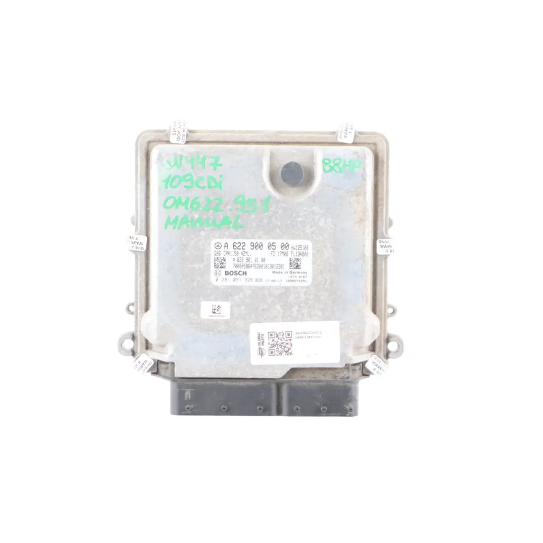 109CDI BE OM622.951 88HP Engine Module ECU Kit Manual to Mercedes W447 with Part number A6229000500 Mercedes W447 109CDI BE OM622.951 88HP Engine Module ECU Kit Manual - SKU A6229000500-2 - Part number A6229000500