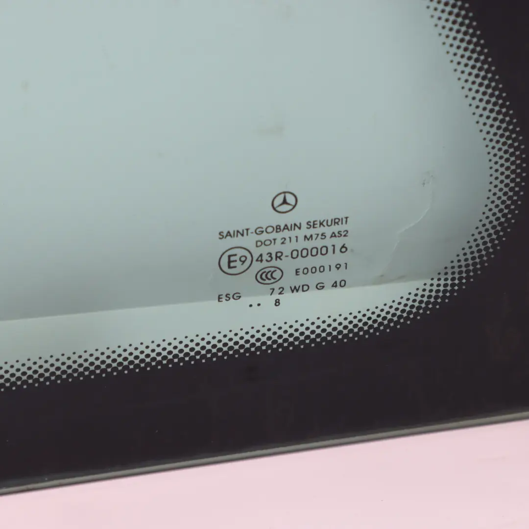 Mercedes Viano Vito W639 Rear Door Left N/S Window Glass Quarter AS2 - SKU A6396721413 - Part number A6396721413