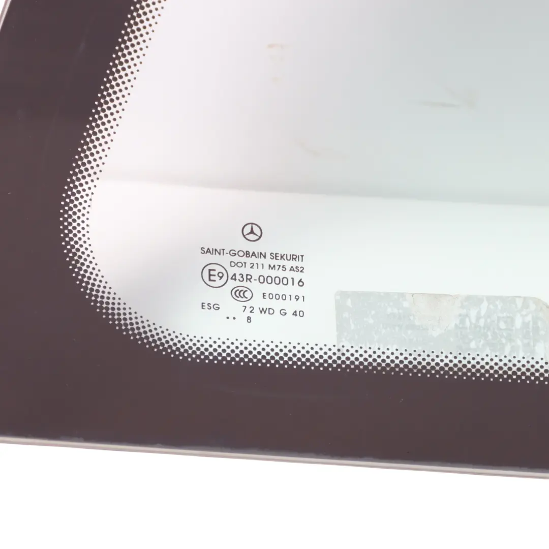 Door Right O/S Window Glass Quarter AS2 to Mercedes Vito W639 Rear with Part number A6396721513 Mercedes Vito W639 Rear Door Right O/S Window Glass Quarter AS2 - SKU A6396721513 - Part number A6396721513