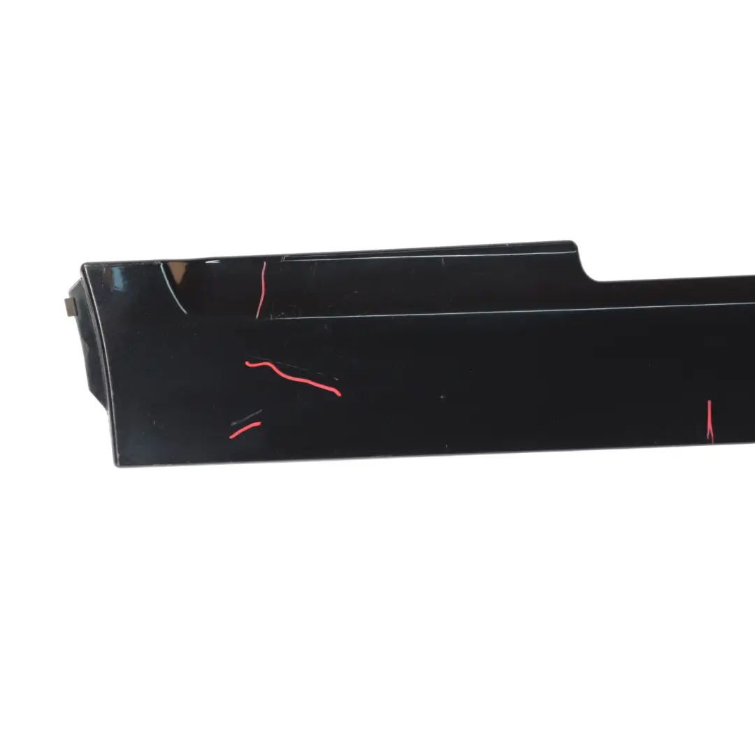 Left N/S Sliding Door Middle Rail Trim Obsidian Black to Mercedes Vito W639 Rear with Part number A6396913208 Mercedes Vito W639 Rear Left N/S Sliding Door Middle Rail Trim Obsidian Black - SKU A6396913208-OB - Part number A6396913208