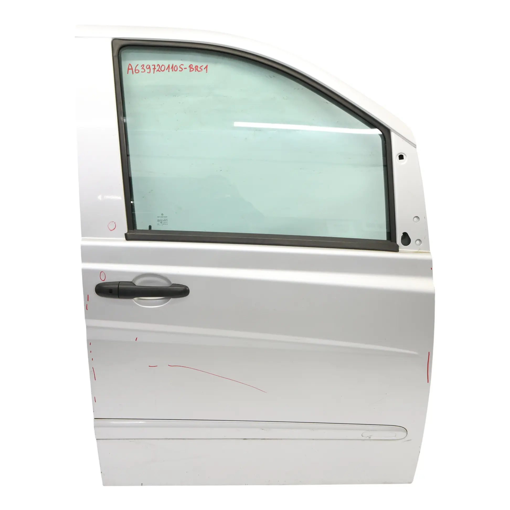 Mercedes Vito W639 Door Front Right O/S Cover Brilliant Silver Metallic - 9744