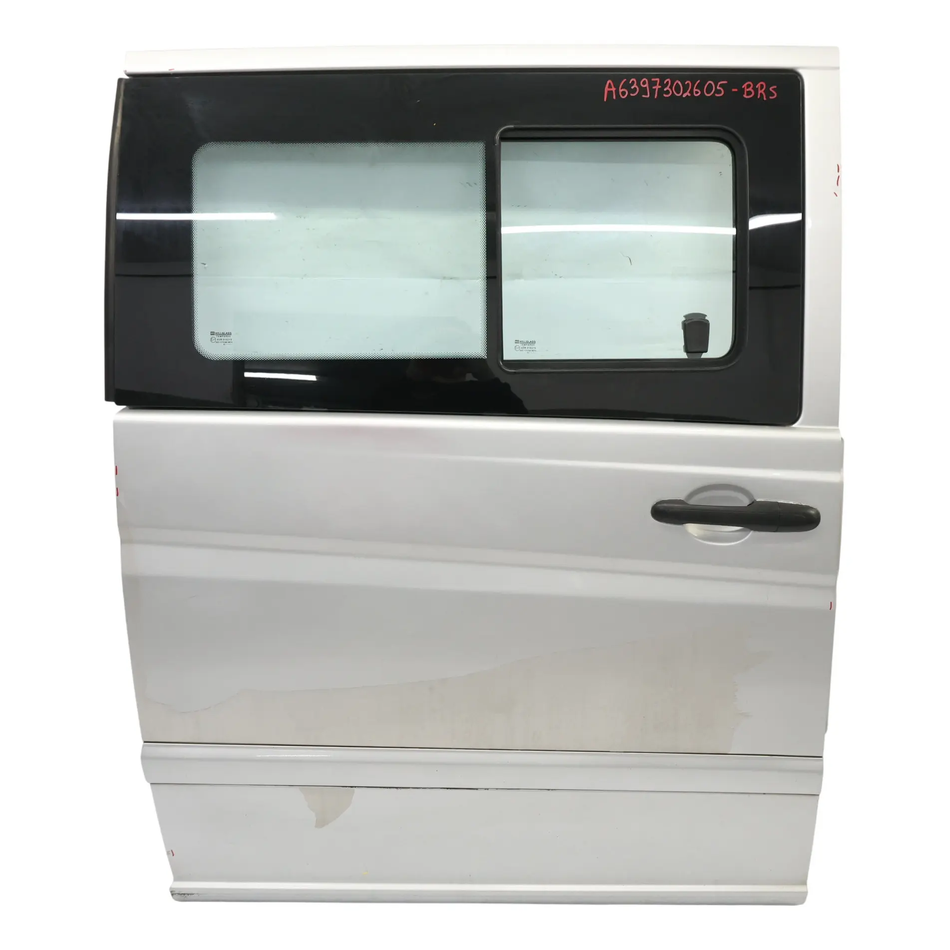 Mercedes Vito Viano W639 Sliding Side Door Rear Right O/S Brilliant Silver 9744