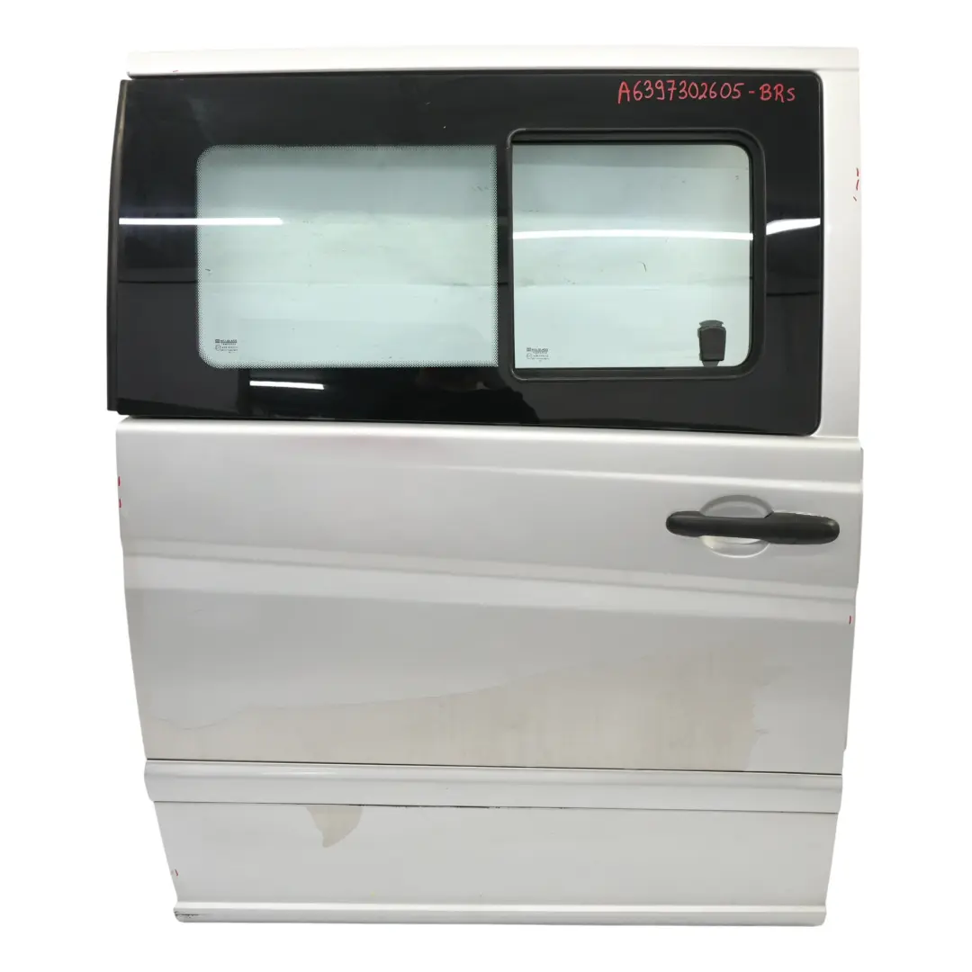 Sliding Side Door Rear Right O/S Brilliant Silver 9744 to Mercedes Vito Viano W639 with Part number A6397302605 Mercedes Vito Viano W639 Sliding Side Door Rear Right O/S Brilliant Silver 9744 - SKU A6397302605-BRS - Part number A6397302605