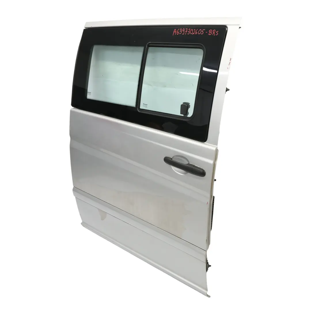 Sliding Side Door Rear Right O/S Brilliant Silver 9744 to Mercedes Vito Viano W639 with Part number A6397302605 Mercedes Vito Viano W639 Sliding Side Door Rear Right O/S Brilliant Silver 9744 - SKU A6397302605-BRS - Part number A6397302605
