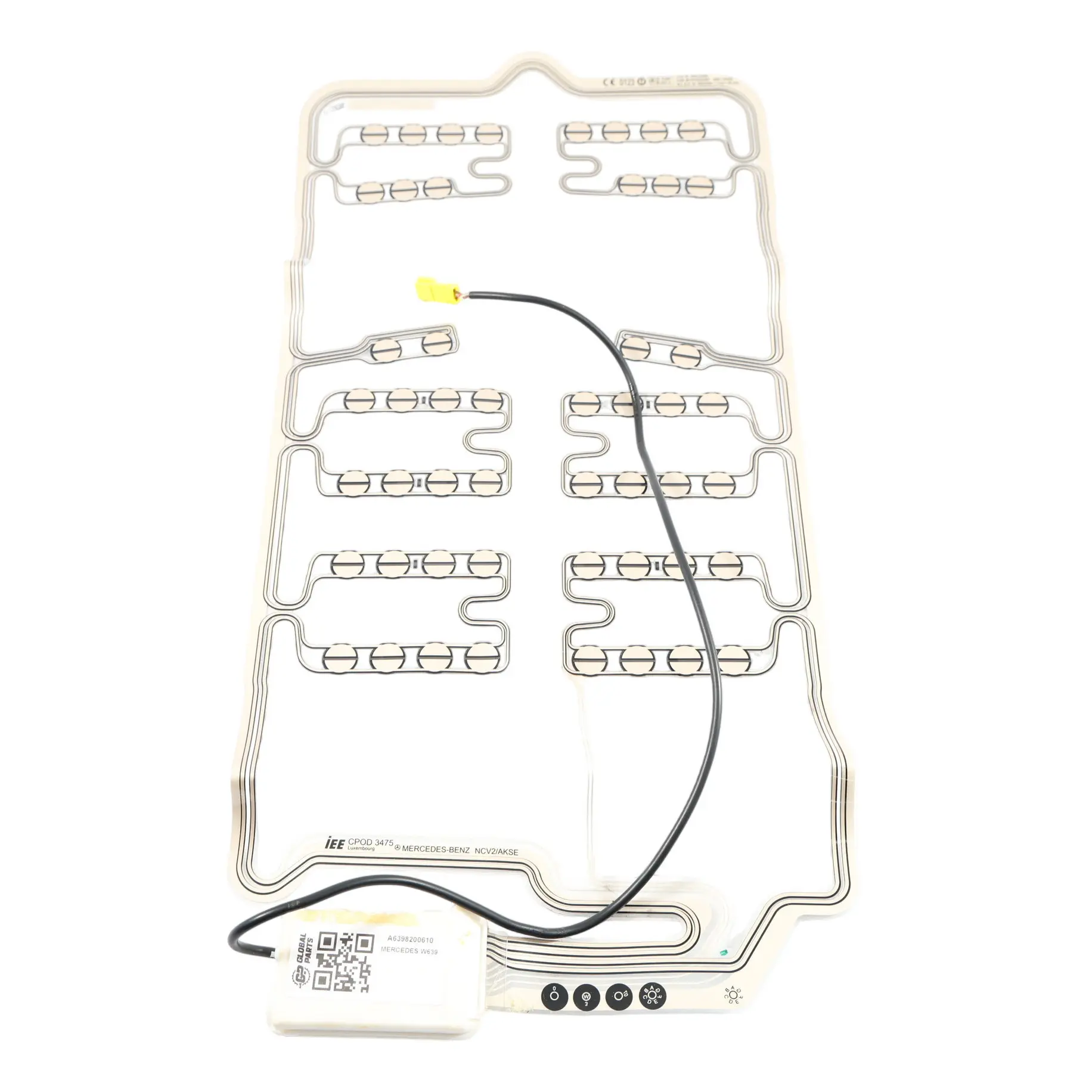 Mercedes W639 Unidad Sensor Ocupación Asiento Pasajero Delantero A6398200610