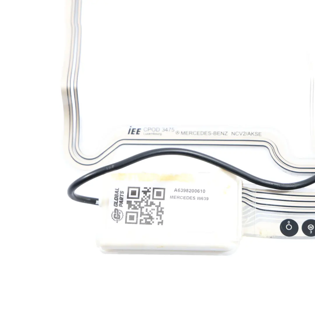 Sitzbelegungsmatte Beifahrersitz Sensoreinheit für Mercedes Vito W639 mit Teilenummer A6398200610 Mercedes Vito W639 Sitzbelegungsmatte Beifahrersitz Sensoreinheit - SKU A6398200610 - Teilenummer A6398200610