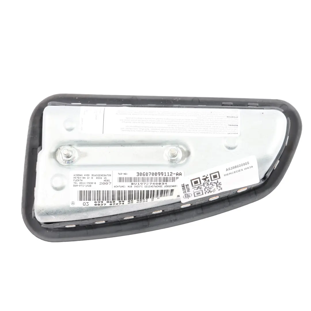 Mercedes W639 Cruscotto Copertura Modulo Aria Passeggero Anteriore - SKU A6398600905 - Numero di parte A6398600905