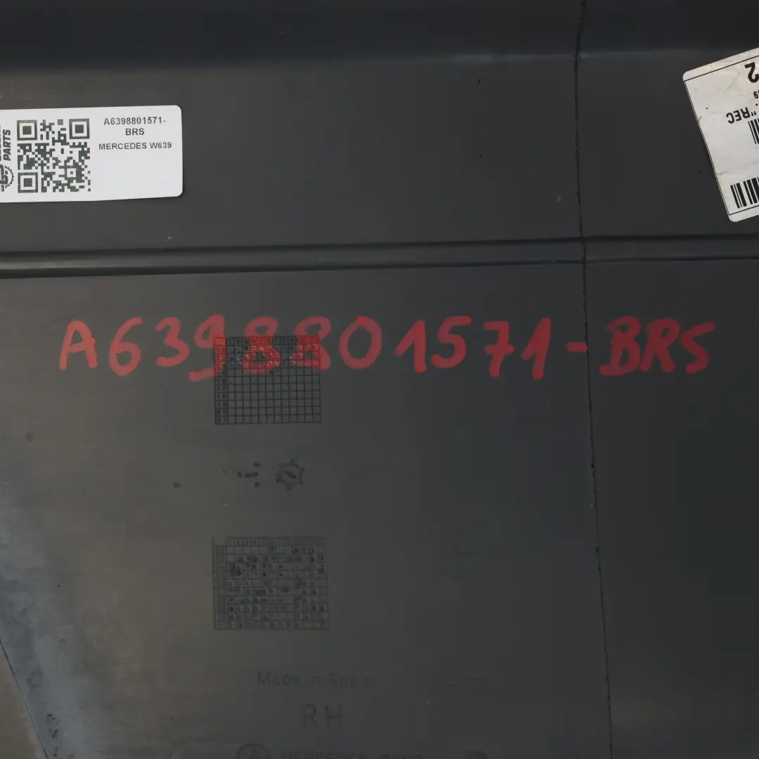 Mercedes Vito W639 Stoßstange Hinten Rechts Eckverkleidung Brillant Silber 9744 - SKU A6398801571-BRS - Teilenummer A6398801571
