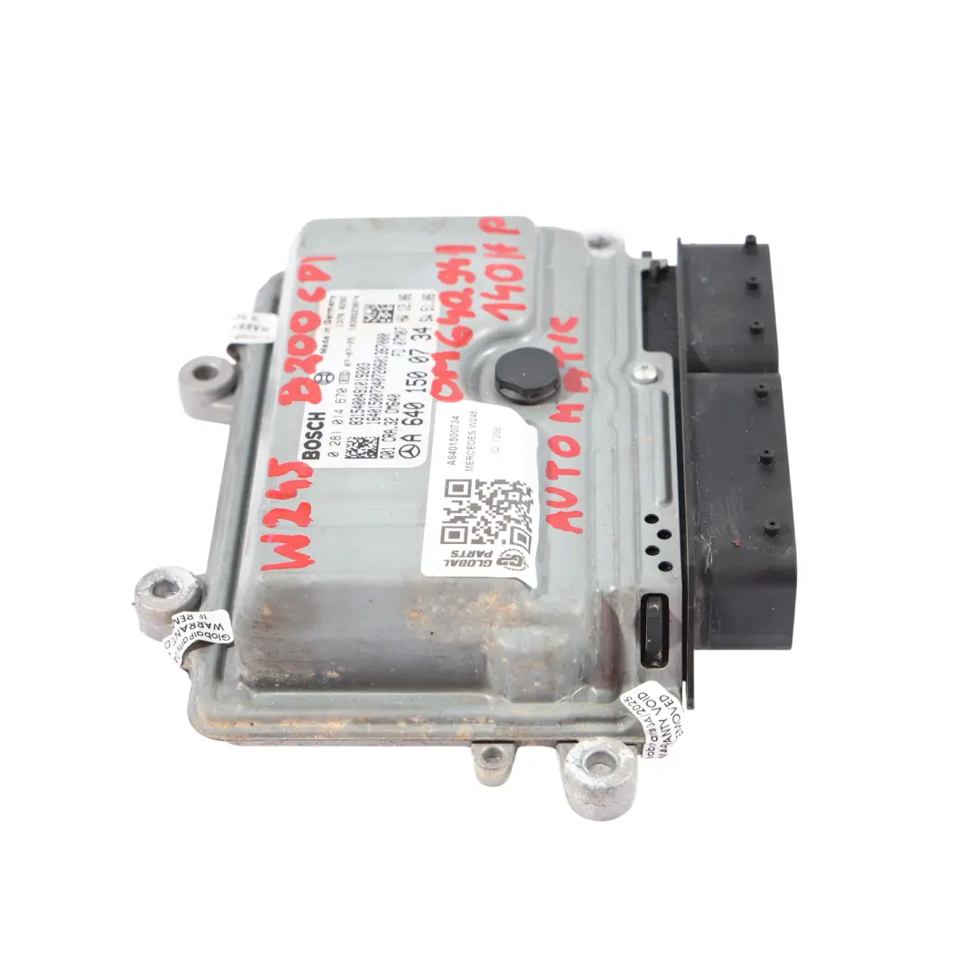 A200 B200 CDI OM640.941 140HP Motore Modulo ECU per Mercedes W169 W245 con numero di parte A6401500734 Mercedes W169 W245 A200 B200 CDI OM640.941 140HP Motore Modulo ECU - SKU A6401500734 - Numero di parte A6401500734