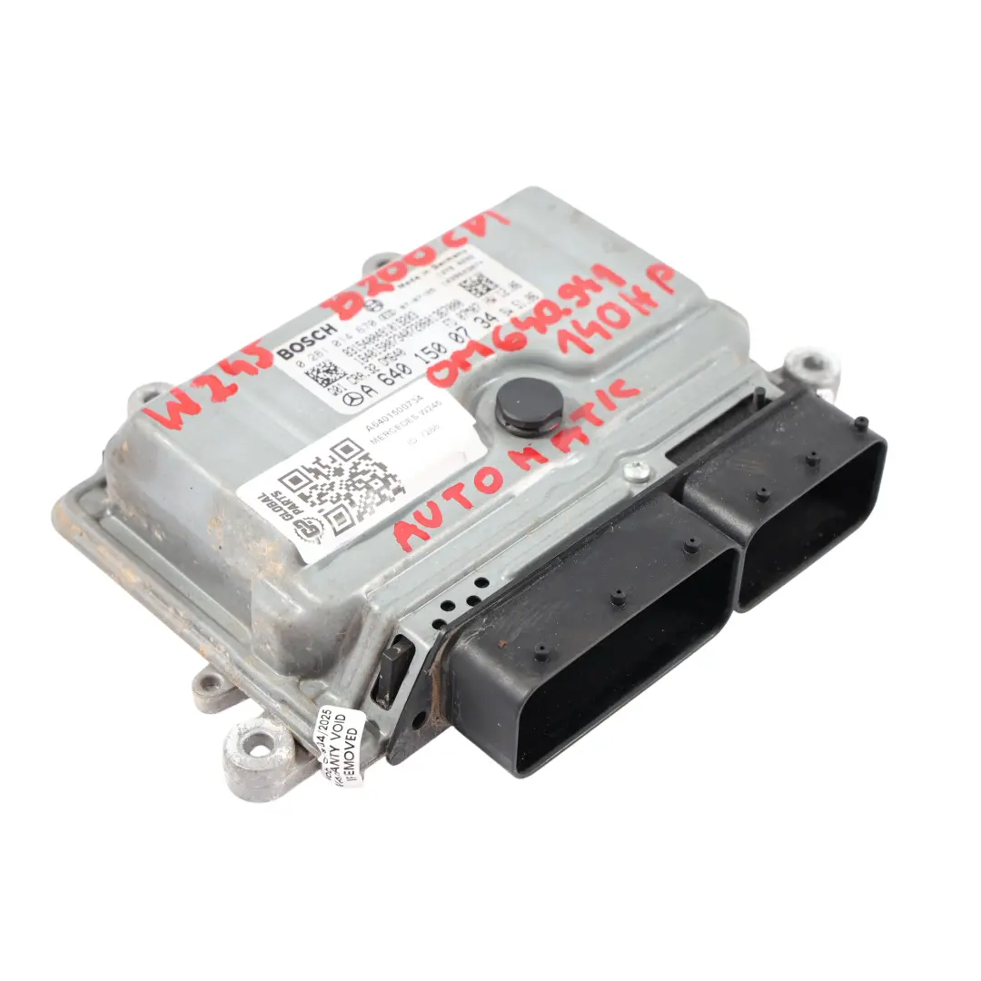 Mercedes W169 W245 A200 B200 CDI OM640.941 140HP Engine Module ECU - SKU A6401500734 - Part number A6401500734