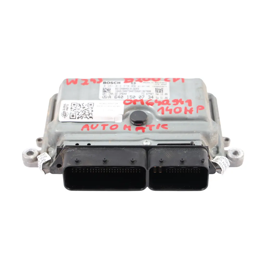 Mercedes W169 W245 A200 B200 CDI OM640.941 140HP Engine Module ECU - SKU A6401500734 - Part number A6401500734